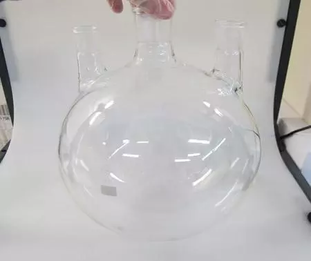 after cleaning glass laboratory flask