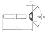 diamond grinding point cone inverted